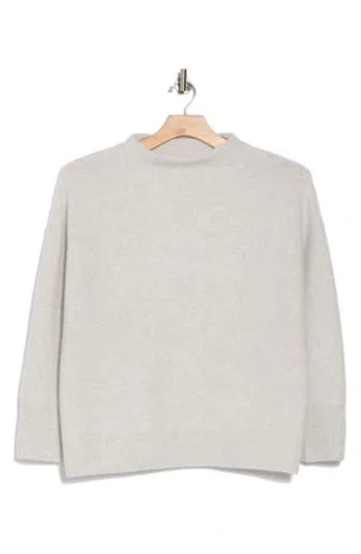 Vince Funnel Neck Cashmere Sweater In Heather Platinum