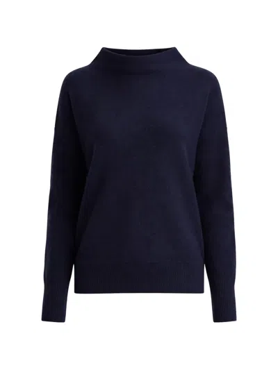 Vince Funnel-neck Sweater In Blue