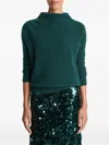 Vince Funnel-neck Sweater In Green