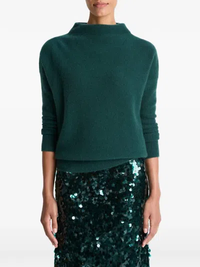 Vince Funnel-neck Sweater In Green