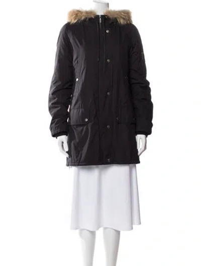 Pre-owned Vince Fur Coat In Black