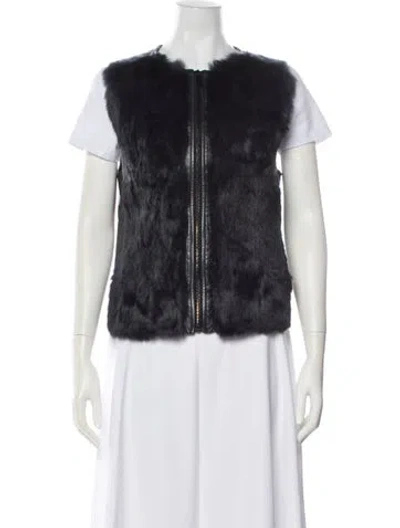 Pre-owned Vince Fur Fur Jacket In Black