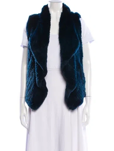 Pre-owned Vince Fur Fur Jacket In Blue
