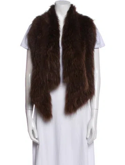 Pre-owned Vince Fur Fur Jacket In Brown