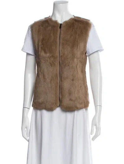 Pre-owned Vince Fur Fur Jacket In Brown