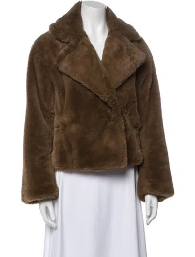 Pre-owned Vince Fur Jacket In Brown