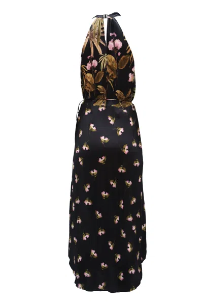 Vince Garden Dress In Tropical Polyester In Multi