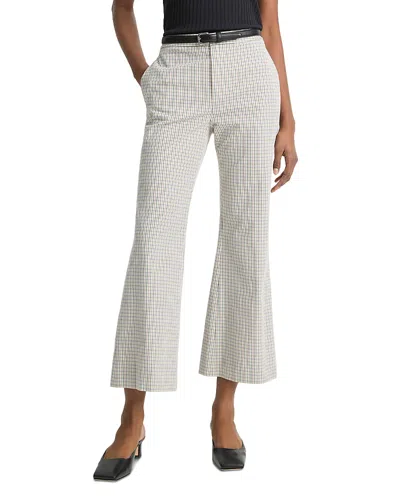 VINCE GARDENERS CHECK FLARE PANTS