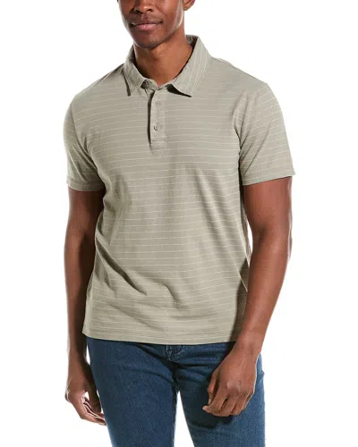 Vince Garment Dye Fleck Stripe Polo Shirt