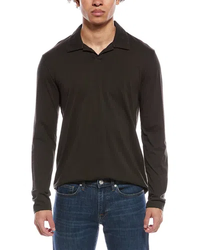 Vince Garment Dye Johhny Collar Shirt In Transparent