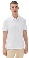 Vince Garment Dye Polo Optic White In White