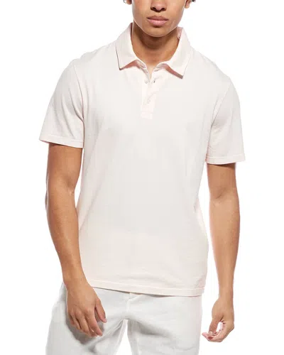 Vince Garment Dye Polo Shirt In Neutral