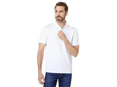 Vince Garment Dye Short Sleeve Polo In White