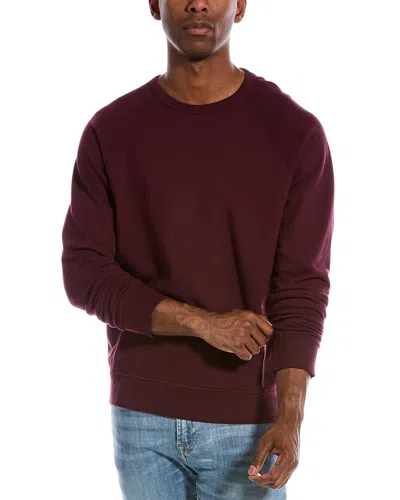Vince Garment Dye Sweatshirt In Red