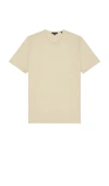 Vince Garment Dye Crew Washed Putty In Brown