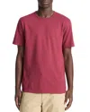 Vince Garment Dyed Crewneck Tee In Red