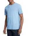 Vince Garment Dyed Crewneck Tee In Washed Lake
