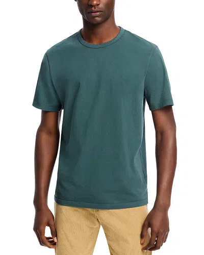 Vince Garment Dyed Crewneck Tee In Washed Petrol Green