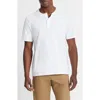 Vince Garment Dyed Short Sleeve Henley In Optic White
