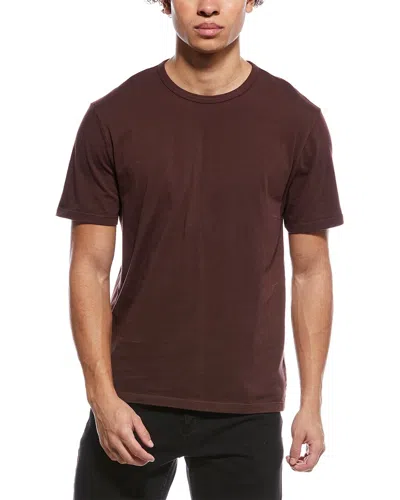 Vince Garment Dyed T-shirt In Brown