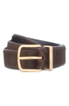 Vince Genuine Calf Hair Belt In Brown