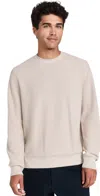 Vince Geo Jacquard Crew Sweater British Khaki/classic Cream In British Khaki/classic Cream