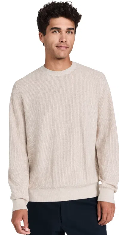 Vince Geo Jacquard Crew Sweater British Khaki/classic Cream