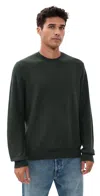 Vince Geo Jacquard Crew Sweater Driver Green/coastal In Green
