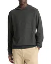 Vince Geo Jacquard Long Sleeve Hoodie In Gray