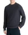Vince Men's Boiled Cashmere Thermal Crewneck Sweater In Coastal/heather Gray