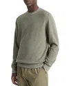 Vince Men's Geometric Jacquard Sweater In Surplus Olive