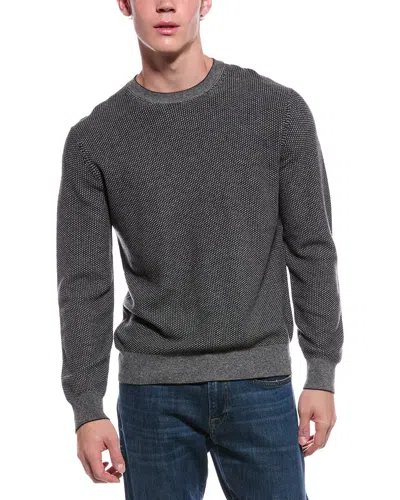 Vince Geo Jacquard Wool & Cashmere Crewneck Sweatshirt In Gray