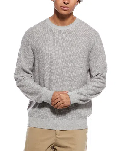 Vince Geo Jacquard Wool & Cashmere Crewneck Sweatshirt In Gray