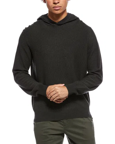 Vince Geo Jacquard Wool & Cashmere-blend Hoodie In Blue