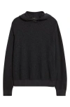 Vince Geometric Jacquard Wool & Cashmere Blend Hoodie In Black