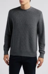 Vince Geo Jacquard Sweater In Gray