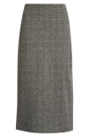 VINCE VINCE GLEN PLAID SIDE SLIT MIDI SKIRT