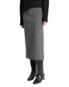 Vince Glen Plaid Side Slit Midi Skirt In Black Multi