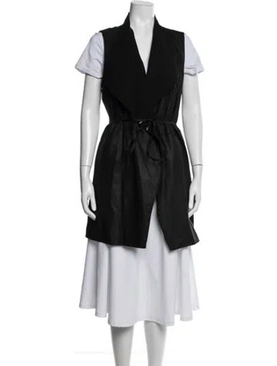 Pre-owned Vince Goat Leather Vest In Black