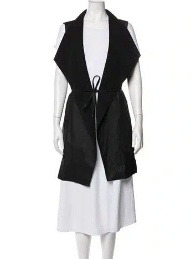 Pre-owned Vince Goat Leather Vest In Black