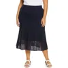 Vince Godet Organic Cotton Crochet Skirt In Navy