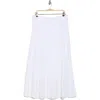Vince Godet Organic Cotton Crochet Skirt In Optic White