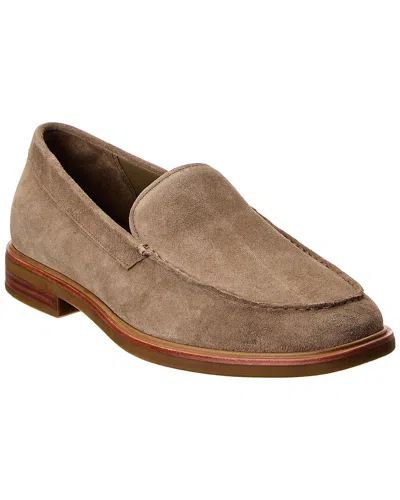 Vince Grant Suede Loafer In Grey