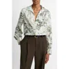 Vince Grape Vine Silk Button-up Shirt In Multi