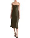 Vince Maxi Bias Slip Dress In Green