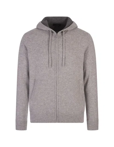 Vince Grey Cashmere Full Zip Hoodie