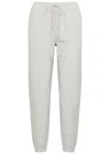 Vince Grey Mélange Cotton Sweatpants In Light Grey