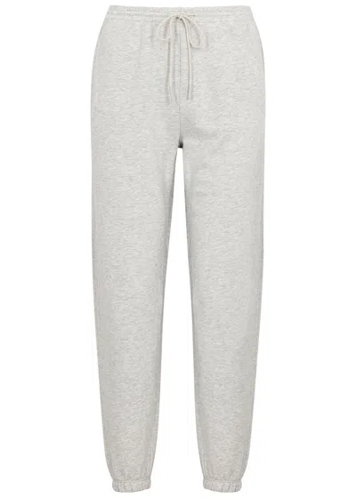 Vince Grey Mélange Cotton Sweatpants In Light Grey