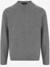 Vince Merino Wool Crewneck Sweater In Grey