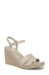 Vince Gwen Ankle Strap Espadrille Platform Wedge Sandal In Moonlight Leather